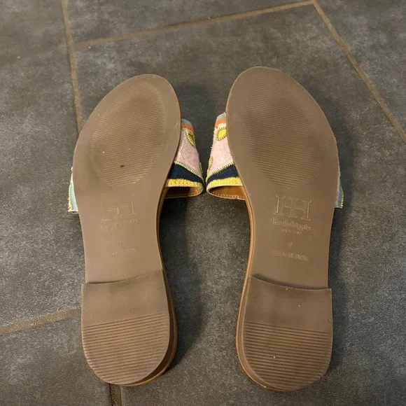 Haute Hippie Sandals Beaded Embroidered Slip on Women's sz 9 Boho Hippie Spring - Picture 7 of 10